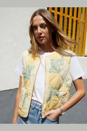 Threadbare Veste matelassée réversible en patchwork à fleurs