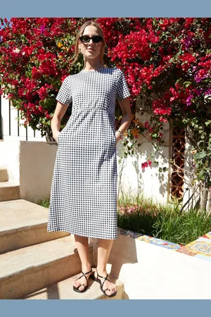 Threadbare 100% Coton Imprimé Léopard Smock Style Mi-long Robe36