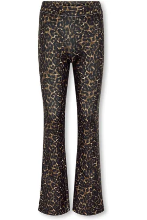 ONLY Leopard Imprimé Flared Pantalons12 ans (152cm)