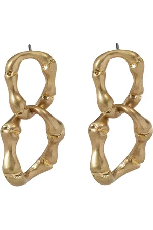 Bibi Bijoux Gold Tone Bamboo Chain Earringsun