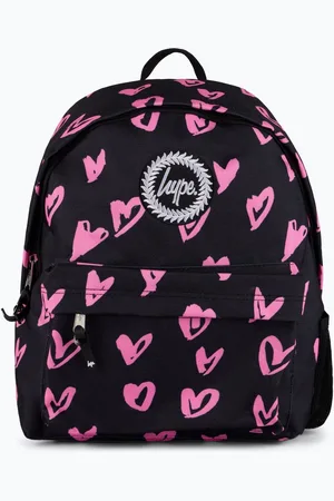 Hype . Unisex Scribble Hearts Black Backpackun