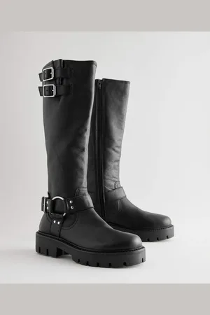 Next Forever Comfort Bottes de motard à double boucle et à hauteur de genou