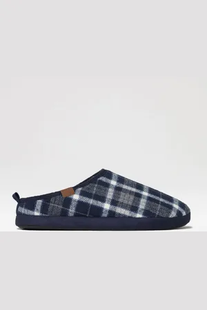 Threadbare Chaussons mules à carreaux doublés BorgUK 11 - 12