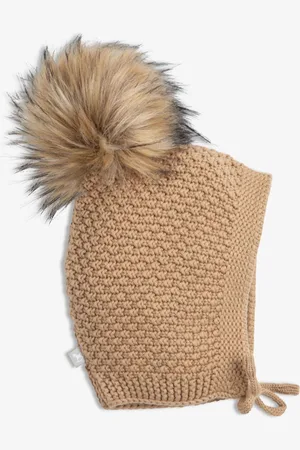 The Little Tailor Baby Pom Pom Textured Knitted 100% Cotton Hat6 - Mois 12 (68 - 80cm)