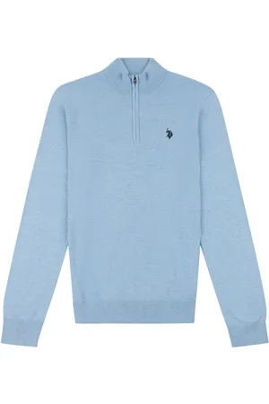 U.S. Polo Assn. U. S. Polo Assn. Mens Col cheminée Quarter Zip Knit PullL