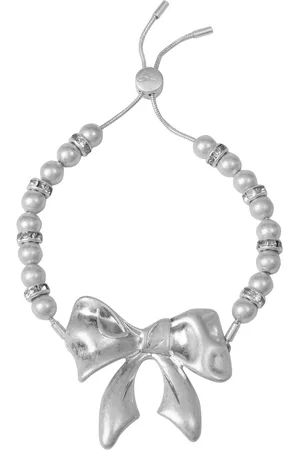 Bibi Bijoux Silver Tone Bow Beaded Friendship Braceletun