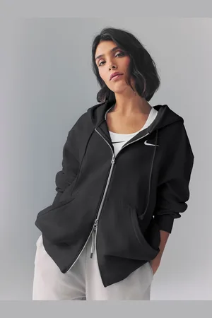 Nike Oversized Phoenix Fleece Mini Swoosh Full Zip HoodieL