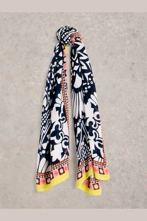 White Stuff Calypso Printed Scarfun