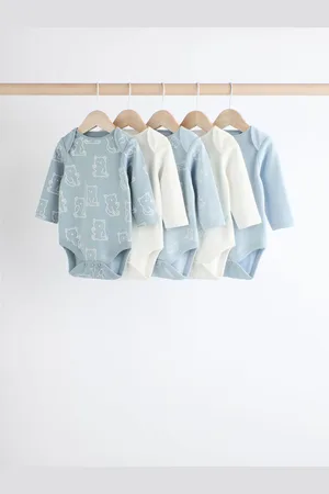 Next Long Sleeves 100% Cotton Bodysuits 5 Pack2 - 3 ans (92 - 98cm)