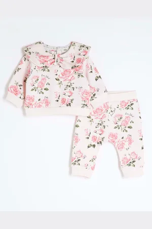 River Island Baby Girls Print Sweat Top & Joggers Set8086cm
