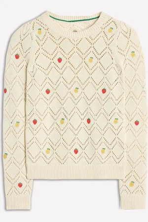 Boden 100% Cotton Enid Embroidered Jumperxsmall