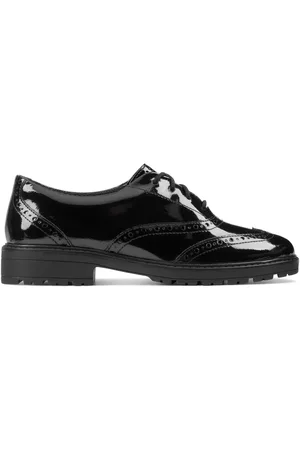 Clarks Patent Loxham Brogue Chaussures pour jeunes