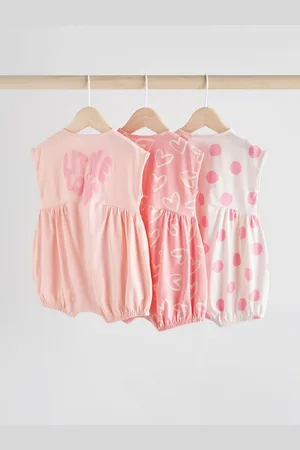Next Lot de barboteuses 100coton 3 bébé Caur6874cm