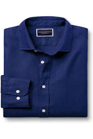 Charles Tyrwhitt Plain Pure 100% Lin Coupe ajustée ChemisesM