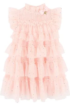 Angels Face Pink Mitzi Sparkle Tiered Dress110116cm