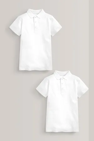 Next Polo scolaire en coton 100% à fermeture facile 2 Lot (3-16ans)4 ans (104cm)