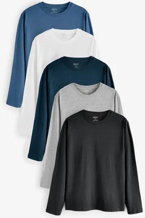 Next Lot 5 t-shirts coupe classique à manches longues 100% cotonGrand