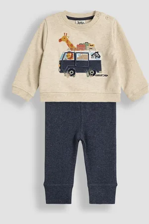JoJo Maman Bébé Safari Appliqué Sweatshirt & Leggings Set6268cm