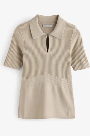 Guess Flora Cut Out Manches courtes 100% Cotton Brown PolosXL
