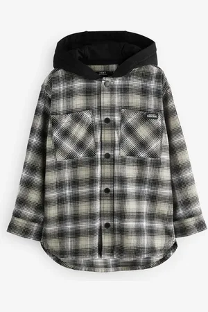 Next Manches longues Carreaux 100% Cotton À capuche Chemises (3-16ans)4 ans (104cm)