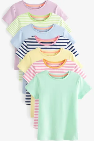 Next T-shirt en coton 100% solide et rayé 7 Paquet (3-16ans)11 ans (146cm)