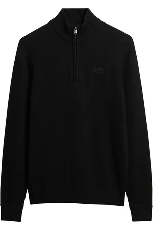 Superdry Pull quart de fermeture à glissière en maille brodée EssentielL