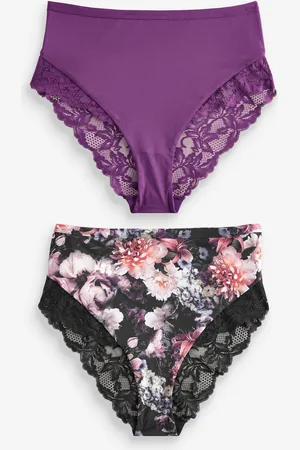 Next Lace Trim High Rise High Leg Knickers 2 Pack38