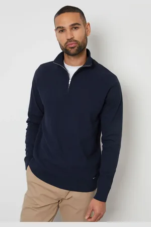 Threadbare Basket Stitch Mock T-shirt Quarter Zip PullTrès grand