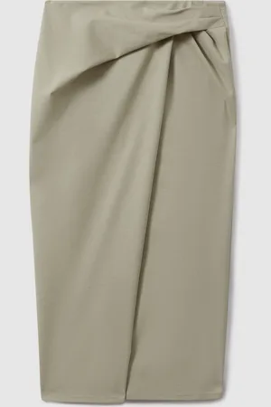 Reiss Jupe portefeuille mi-longue Nadia en mélange de coton34