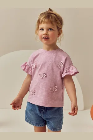 Next Short Sleeve Butterfly Appliqué 100% Cotton T-Shirt (3mths-7yrs)2 - 3 ans (92 - 98cm)