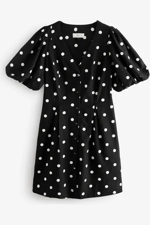 Next Col en V Manche bouffante Mini Peignoir avec Lin6 P