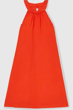 Reiss Erika Whipstitch Sleeveless Midi Dress134140cm