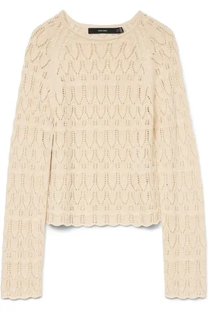VERO MODA Haut manches longues au crochet à col rondM 10