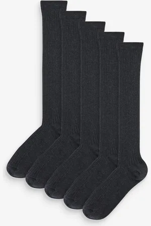 Next Paquet de 5 chaussettes à genoux en coton riche7-10