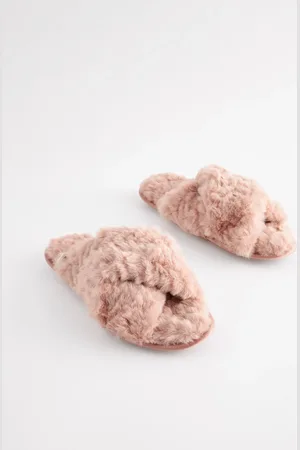Next Chaussons à glissière croisée en fausse fourrureL