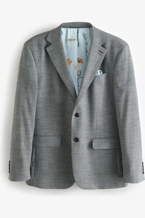 Next Veste de costume texturée à coupe régulière et garnie52 Short (UK 42 S)