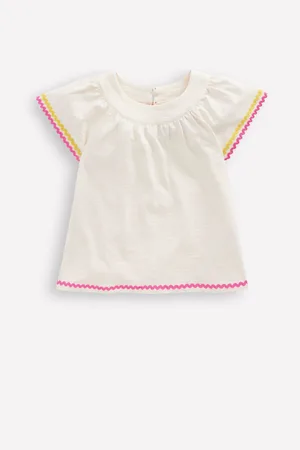 Boden Trim Detail Pretty 100% Cotton Top10-11 Années