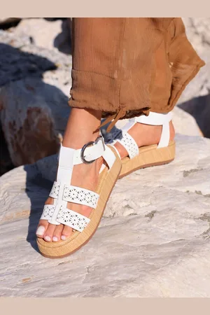 Linzi Sandales Sunkiss à Flatform découpées au lasereu38