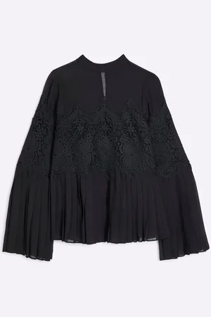 River Island Chemisier plissé à motif appliqué dentelle38