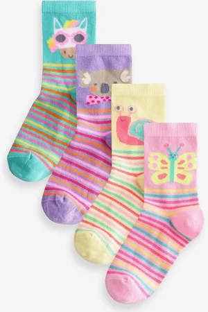 Next Cotton Rich Personnage Rayure Chaussettes 4 LotUK 6 - 8.5