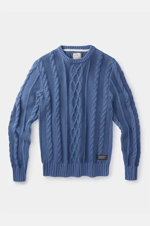 Aubin Blue Lenton Cotton Crew 100% Organic Cotton JumperXL