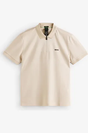 HUGO BOSS Golf Cotton Philix Zip Neck Regular-Fit Polo ShirtTrès grand