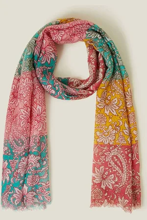 Accessorize Color-block Fleuri Motif cachemire Écharpeun
