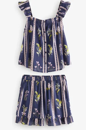 Their Nibs Ensemble de pyjamas courts en coton à volants et bordures festonnées xxlarge