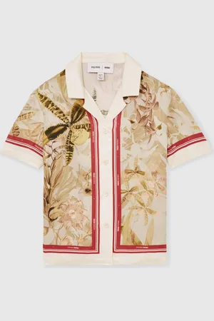 Reiss Santana NYBG Satin Floral-Print Shirt134140cm