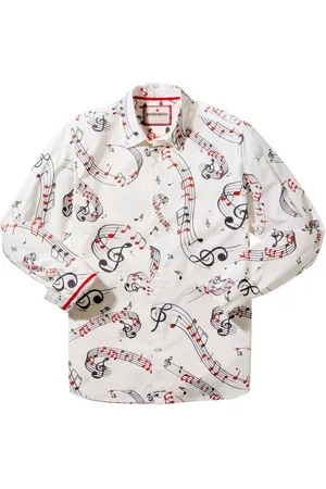 Joe Browns Music Note Print Long Sleeve 100% Cotton Shirtlarge