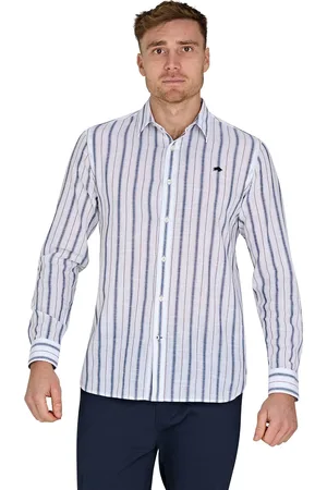 Raging Bull Manches longues Resort Rayure 100% Coton Lin Look ChemisesTrès grand