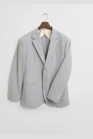 GANT Slim Fit Seersucker 100% Cotton Suit Jacket52r