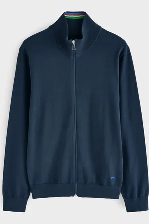 Paul Smith Navy Zebra Logo Full Zip 100% Organic Cotton PullL