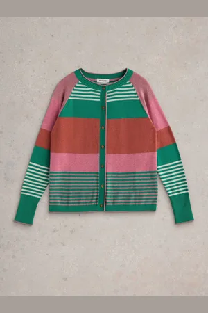 White Stuff Lulu Stripe 100% Cotton Cardigan50